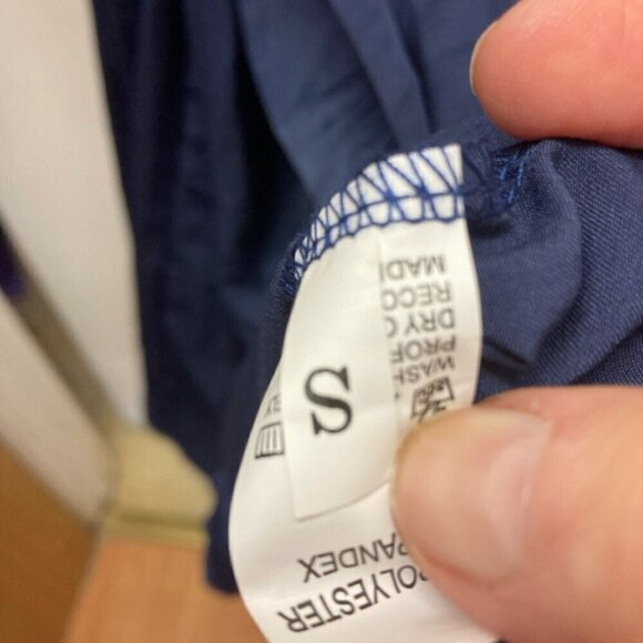 Blue maxi dress cinches, and the front and laces in the back zipper on the side - Picture 2 of 3